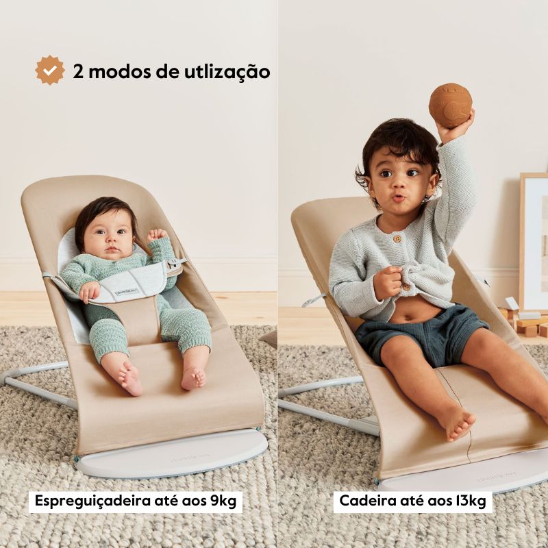 BabyBjorn Espreguiçadeira Balance Soft Woven - Negro/Gris Oscuro