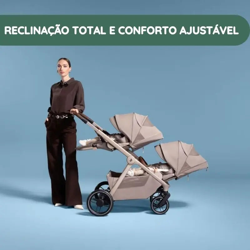 Reclinação total e conforto ajustável
