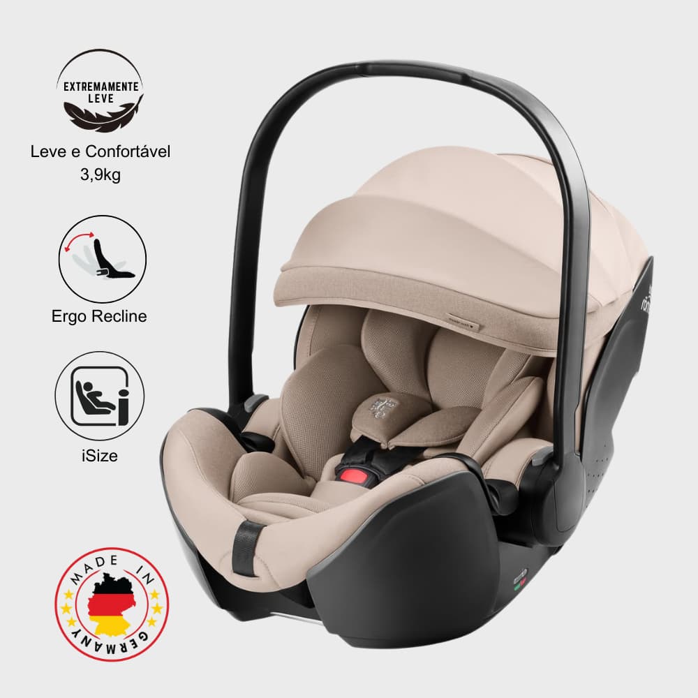 Pack Rio Carrinho de Bebé + Alcofa + Ovinho Baby-Safe Pro + Base Isofix Vario 5Z da Britax Römer - Style Teak