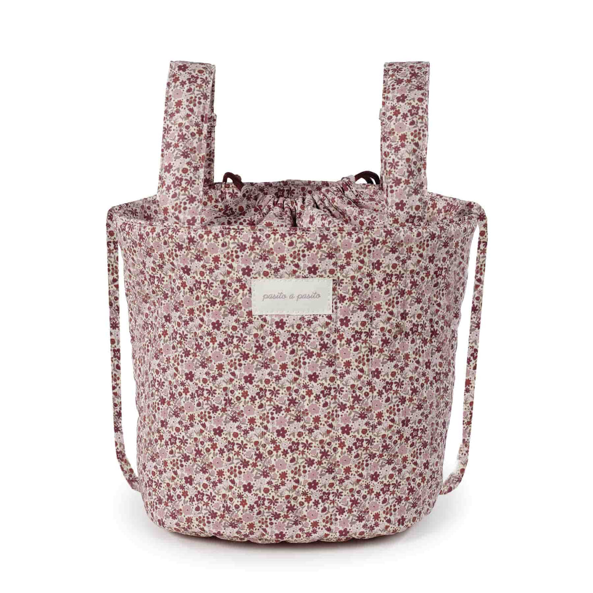 Pasito a Pasito Bolsa Bucket Cherry Flores