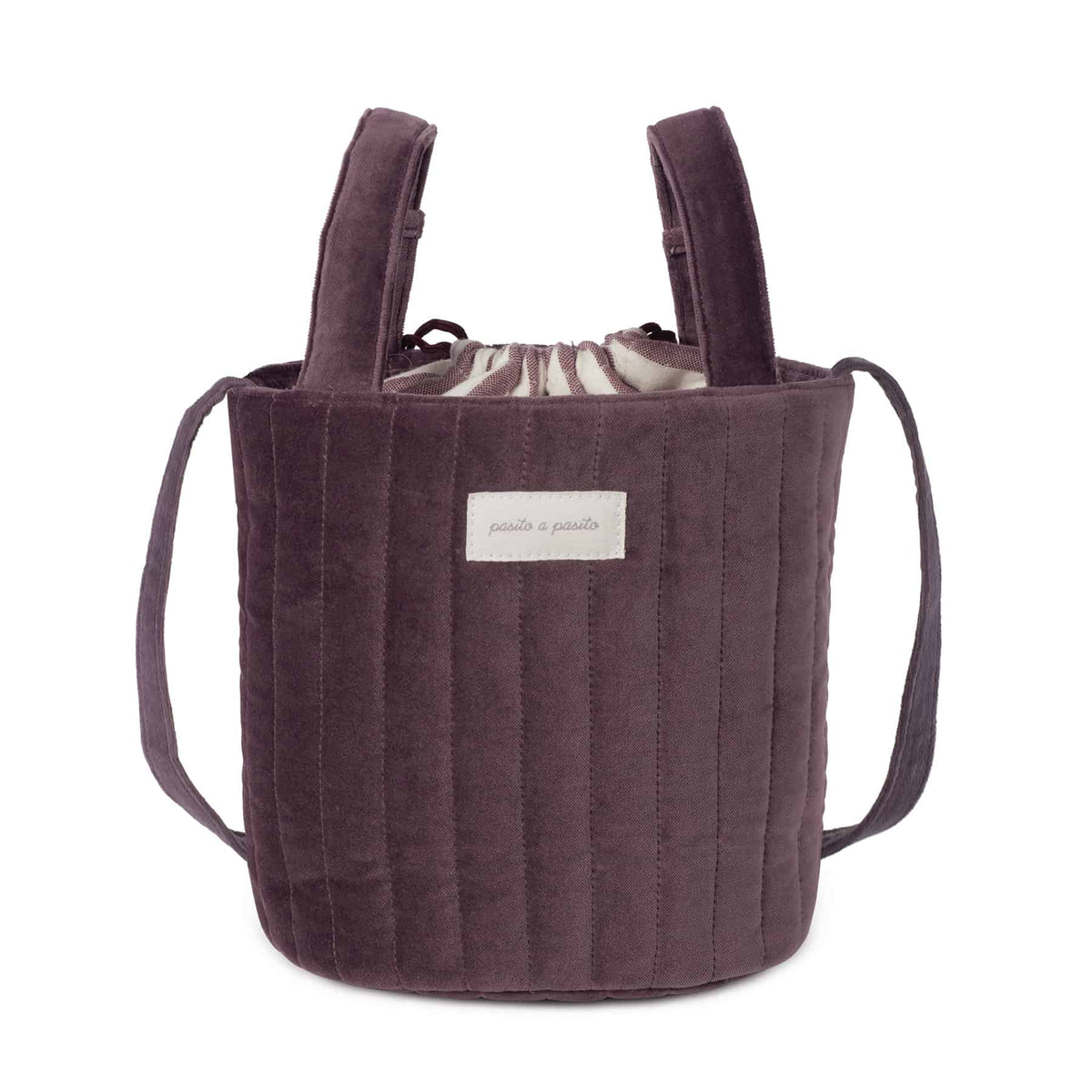 Pasito a Pasito Bolsa Bucket Cherry Velvet