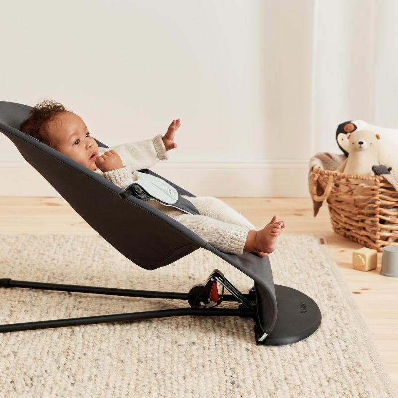 BabyBjorn Espreguiçadeira Balance Soft Woven/Jersey - Gris Oscuro/Gris Claro