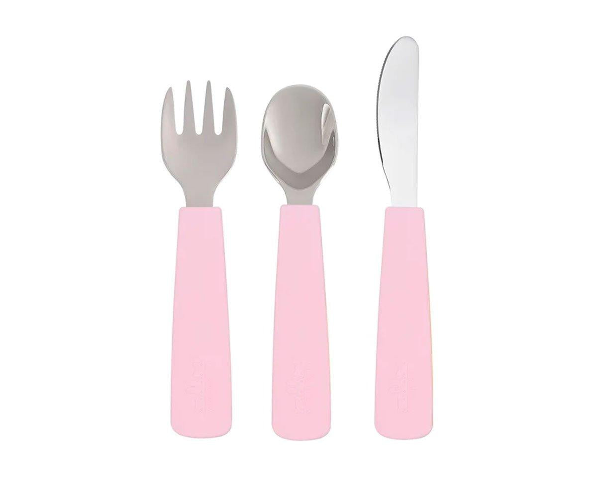 We Might Be Tiny Conjunto 3 talheres Feedie - Rosa Empolvado