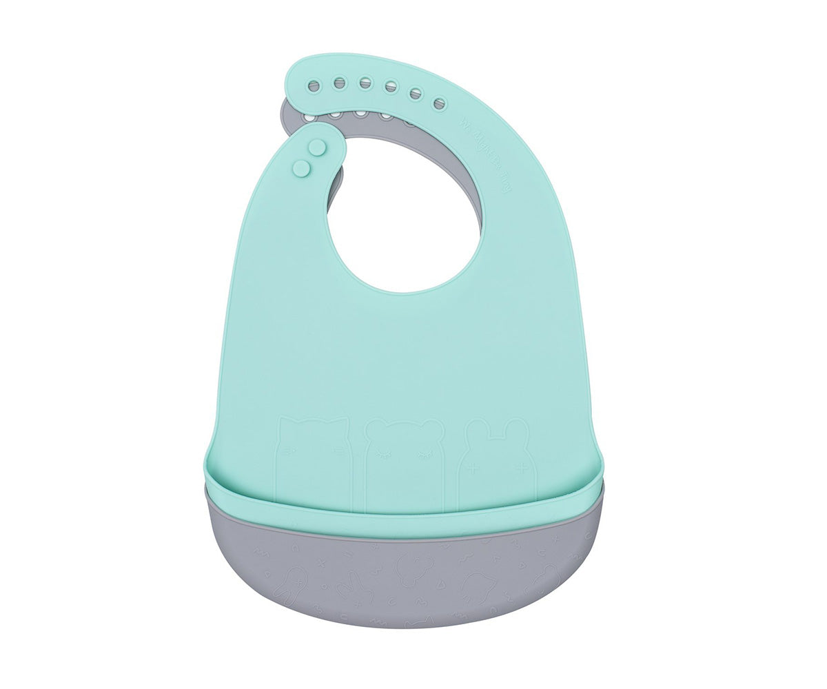 We Might Be Tiny - Babetes de Silicone 2uni. - Mint & Cinza
