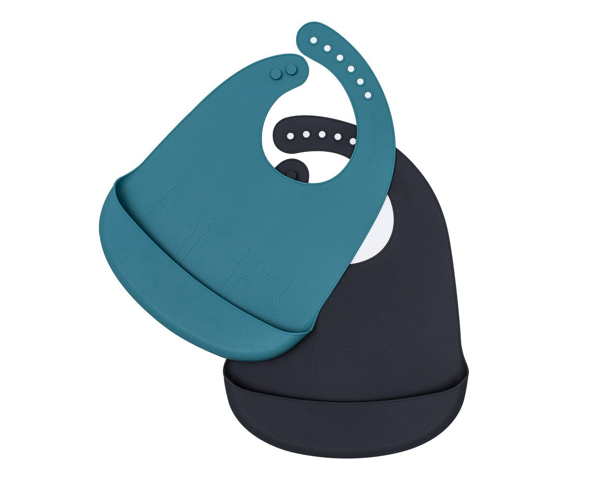 We Might Be Tiny - Babetes de Silicone 2uni. - Azul & Preto