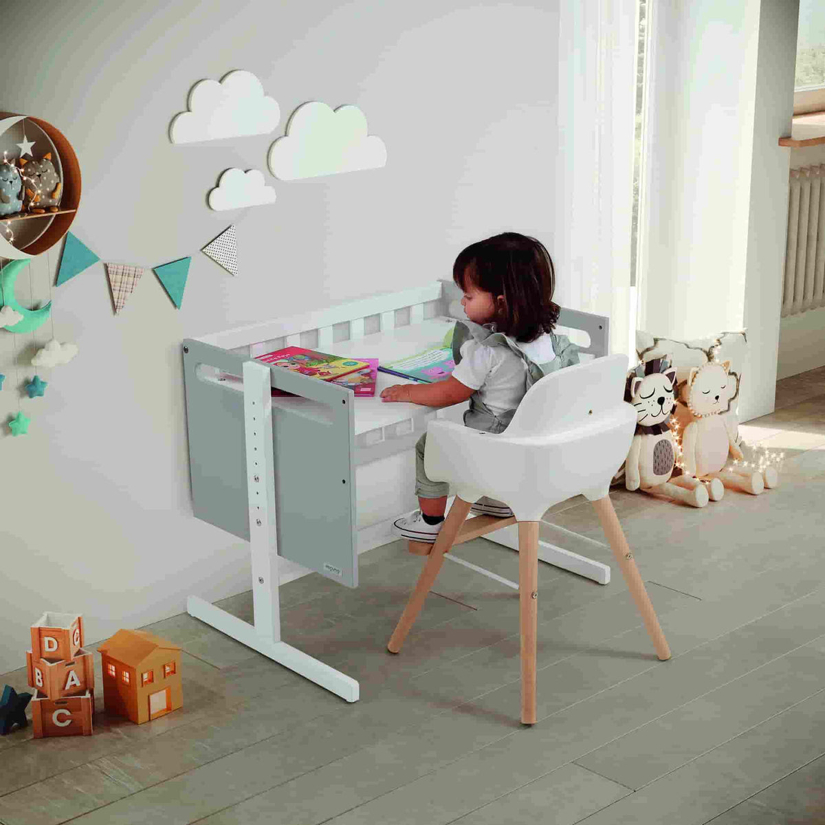 Cama Co-Sleep You & Me Plus da Micuna - Branco/Natural