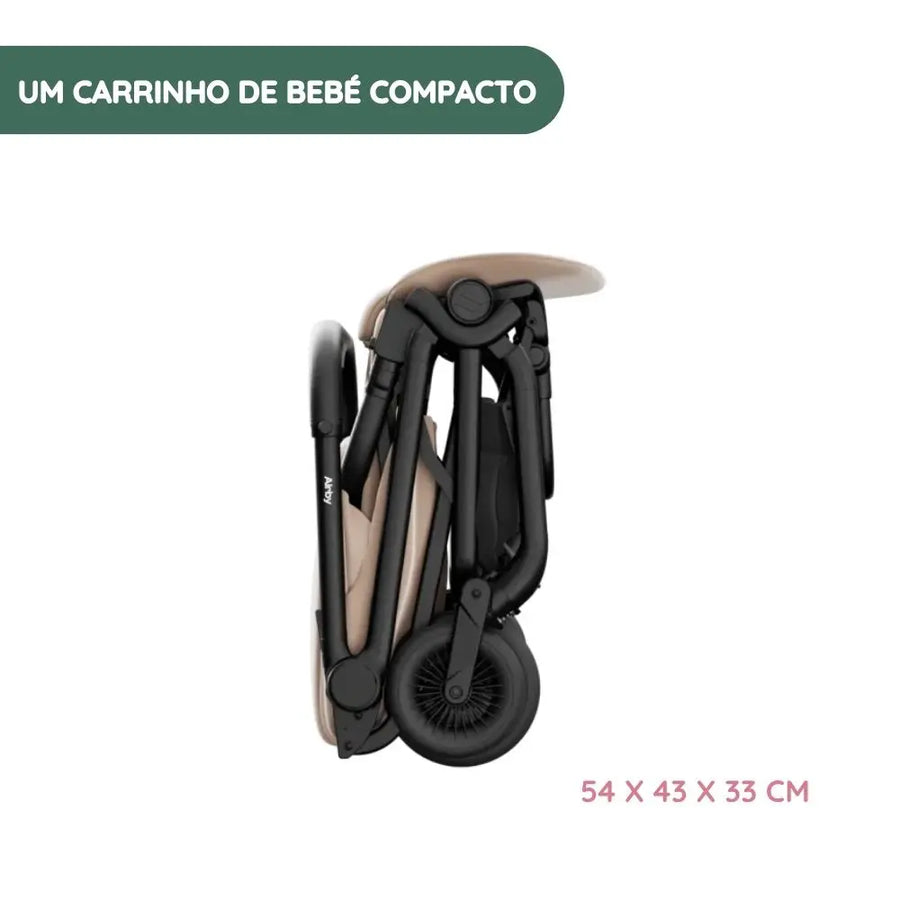 Um carrinho de bebé compacto pensado para famílias em movimento