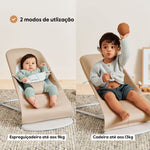 BabyBjorn Espreguiçadeira Balance Soft Woven/Jersey - Gris Oscuro/Gris Claro