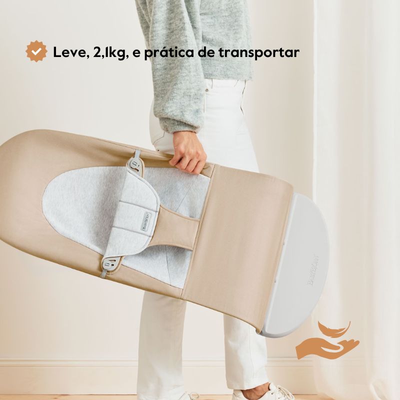 BabyBjorn Espreguiçadeira Balance Soft Woven/Jersey/Mesh - Beige Claro