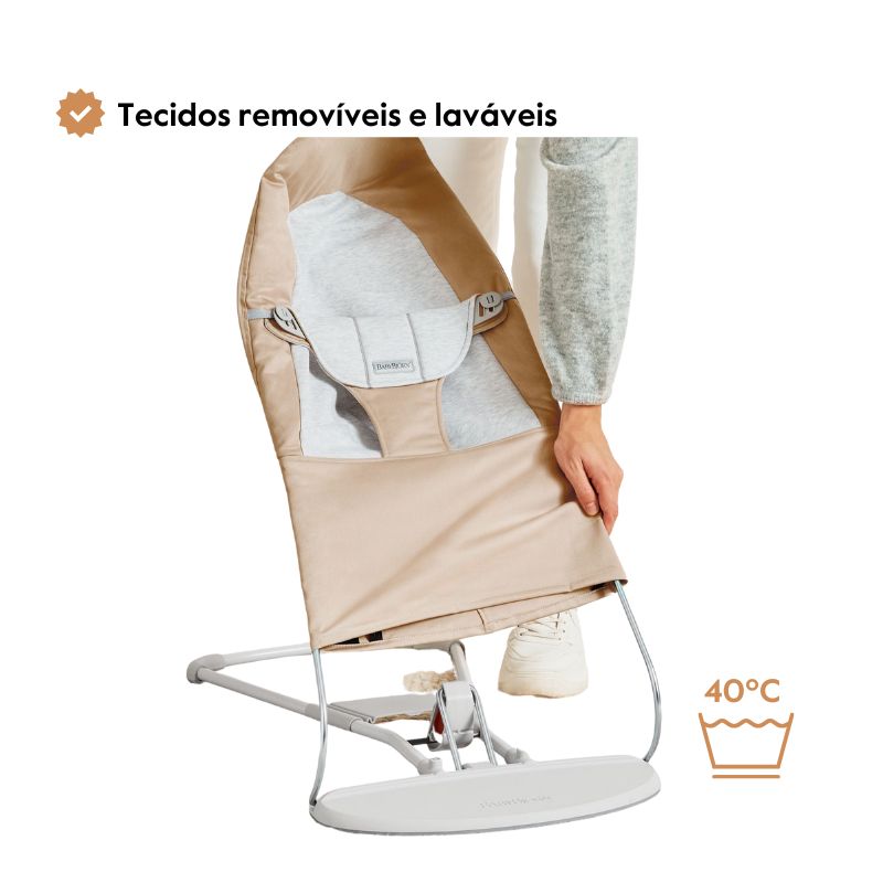 BabyBjorn Espreguiçadeira Balance Soft Woven - Negro/Gris Oscuro