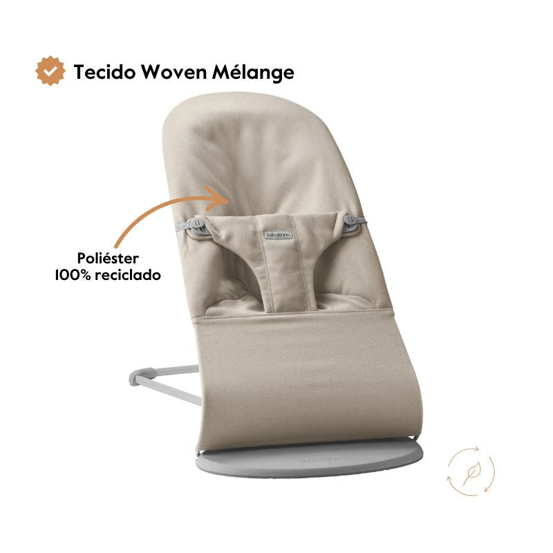 BabyBjorn Espreguiçadeira Bliss Woven Melange - Gris Claro