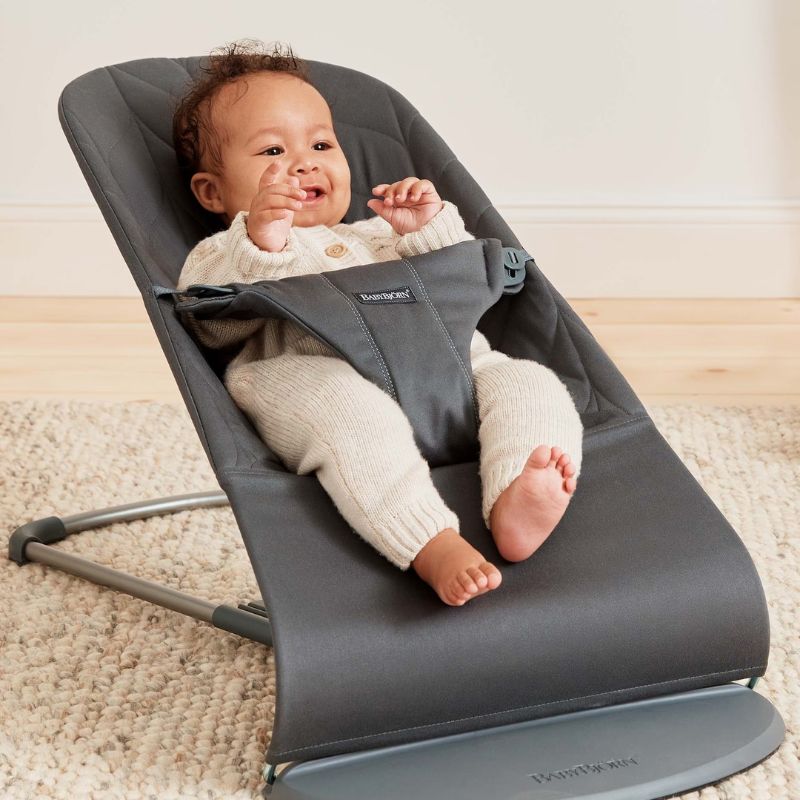 BabyBjorn Espreguiçadeira Bliss Woven Pétala - Antracita