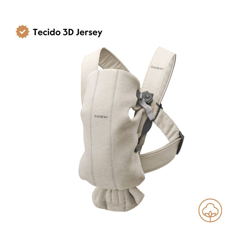 BabyBjorn Mochila Porta Bebé Mini 3D Jersey - Rosa Claro