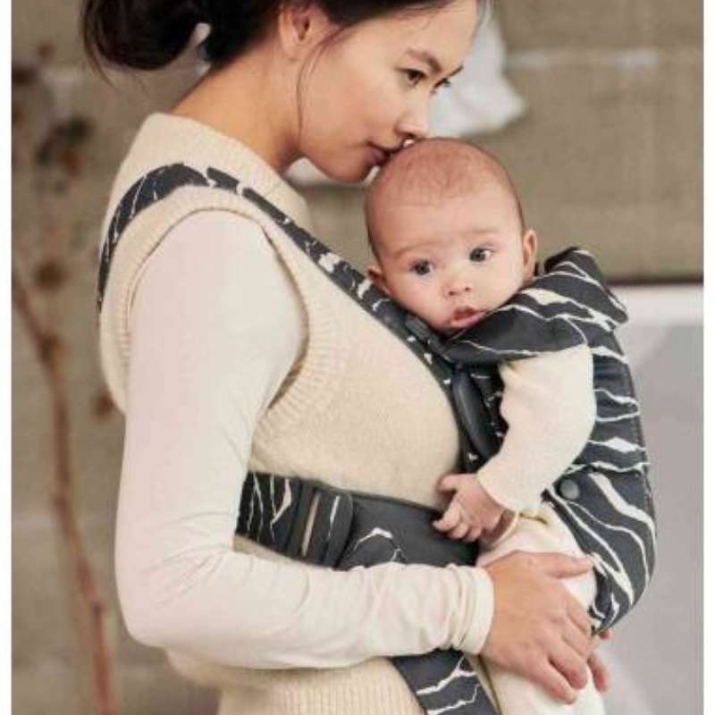 BabyBjorn Mochila Porta Bebé Mini Cotton - Antracita/Paisaje