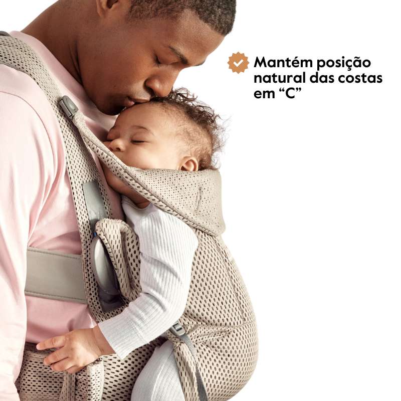 BabyBjorn Mochila Porta Bebé Move Mesh - Gris/Beige