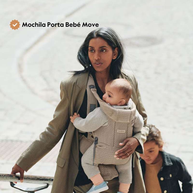 BabyBjorn Mochila Porta Bebé Move Mesh - Negro