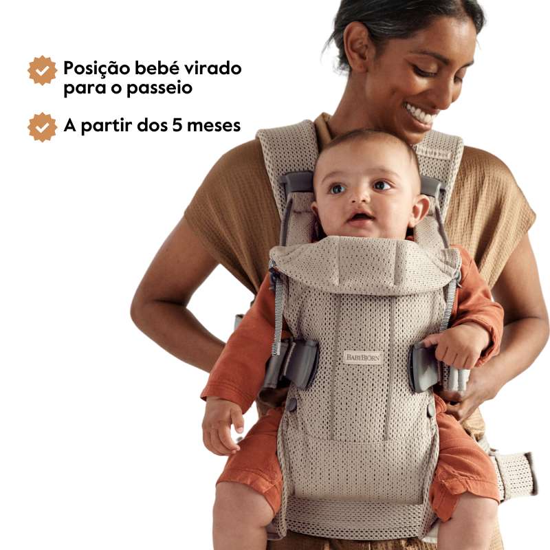BabyBjorn Mochila Porta Bebé One Air - Negro