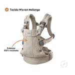 Babybjorn Mochila Porta Bebé Harmony Woven Melange - Beige Claro