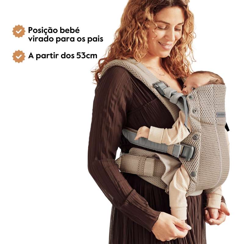 Babybjorn Mochila Porta Bebé Harmony - Plata Mesh