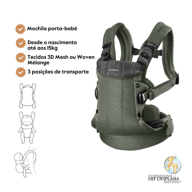 Babybjorn Mochila Porta Bebé Harmony Mesh - Verde Oscuro