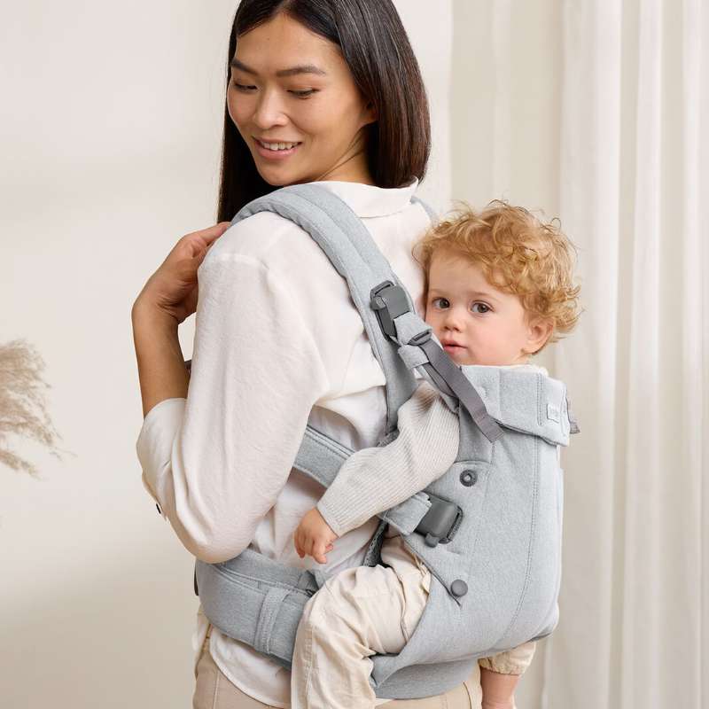 Babybjorn Mochila Porta Bebé Harmony Woven Melange - Gris Claro