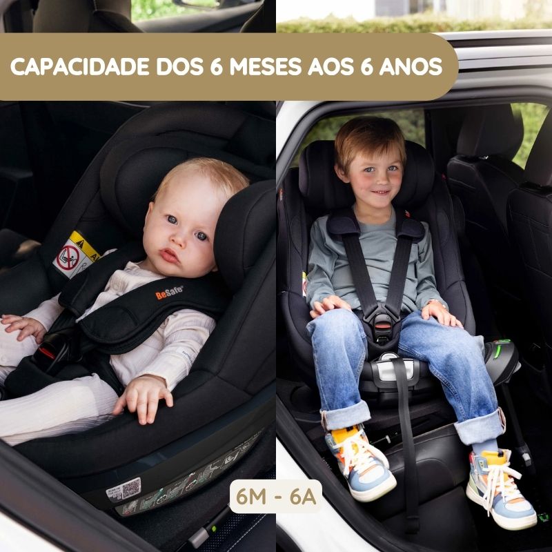 BeSafe Pack Cadeira Auto Beyond 2 360 com Base Isofix - Dark Grey Mélange
