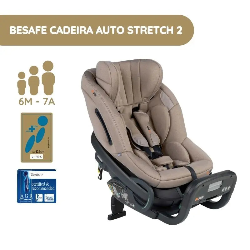 BeSafe Cadeira Auto Stretch 2 - Dark Sand SoftBreeze