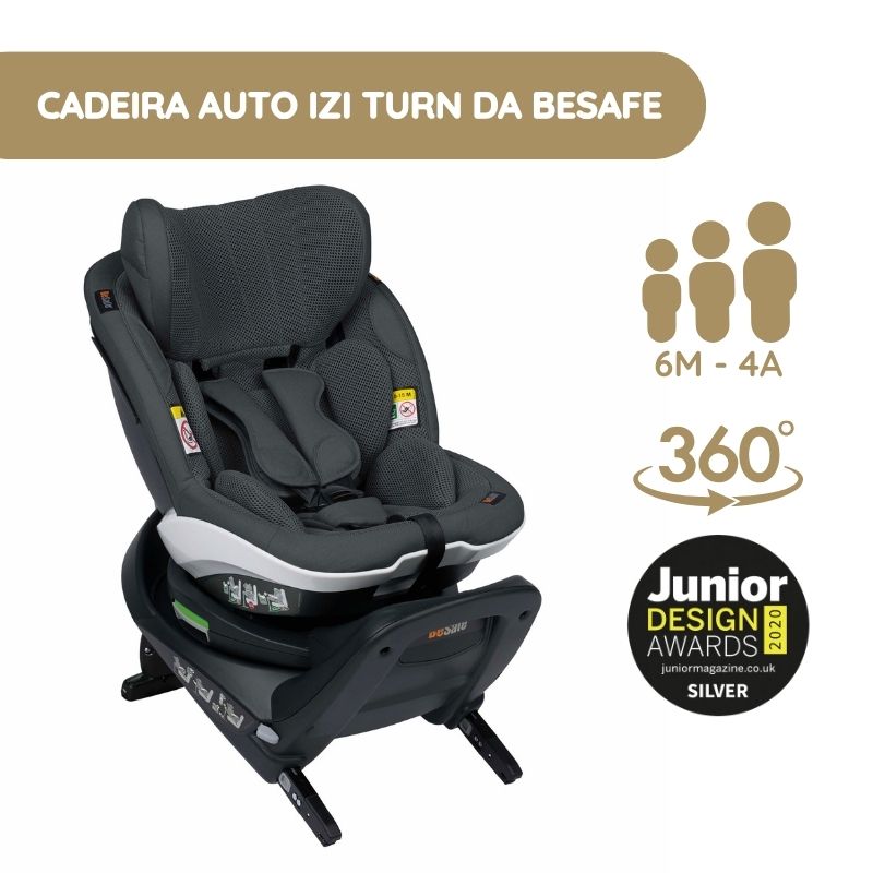 BeSafe Cadeira Auto iZi Turn i-Size - Anthracite Mesh