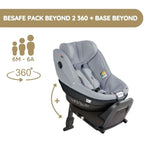BeSafe Pack Cadeira Auto Beyond 2 360 com Base Isofix - Peak Mesh