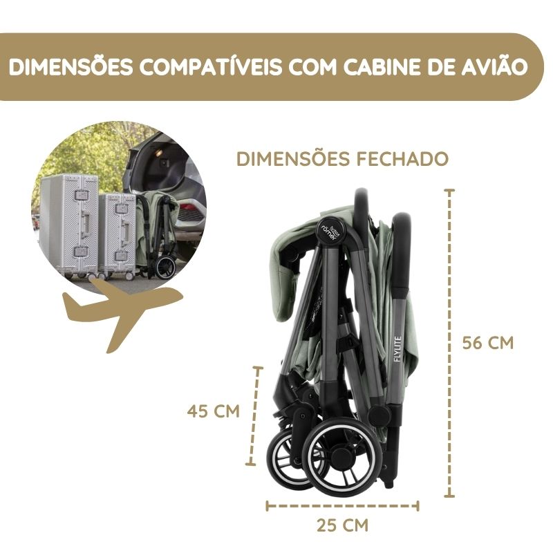 Britax Römer Carrinho de Bebé Flylite - Sage Green