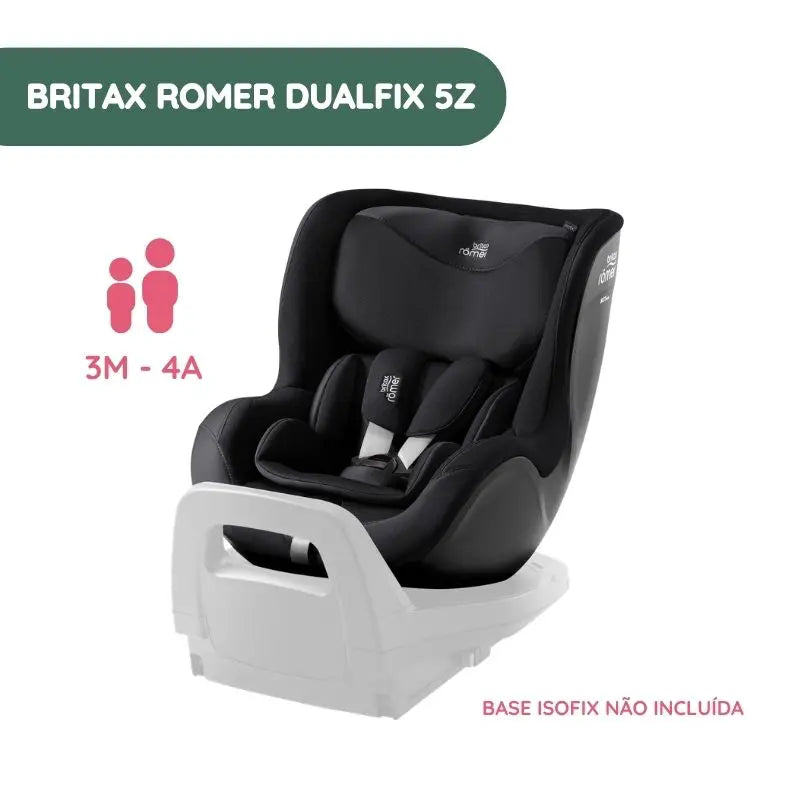 Silla de Coche DualFix 5z de Britax Romer - Carbon Black de 3 meses a 4 años - Style
