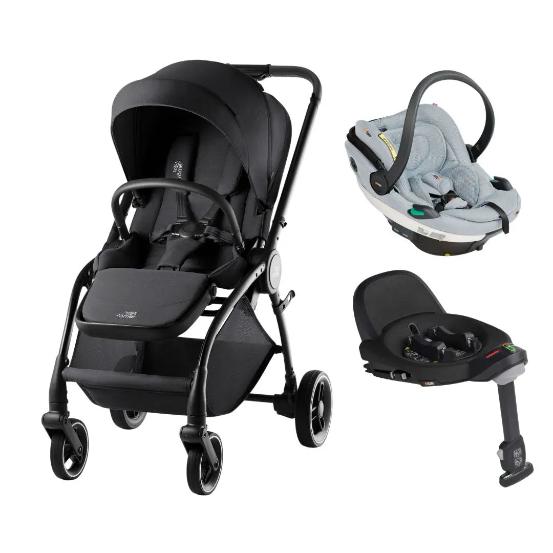 Cochecito de bebé Trio Rio + Portabebés Baby-Safe Pro + Base Isofix Vario 5Z de Britax Römer - Style Teak