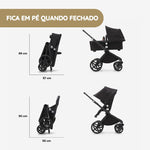 Bugaboo Carrinho de Bebé Fox Cub completo - Midnight black
