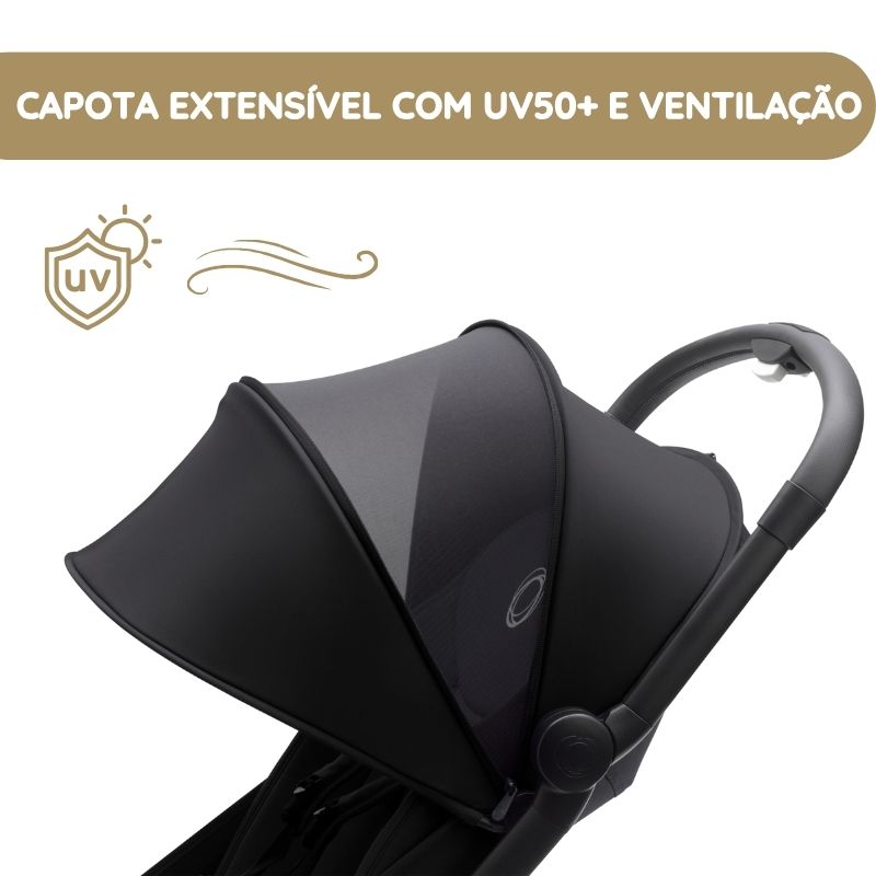 Bugaboo Carrinho de Bebé Butterfly - Black/Dark Cherry