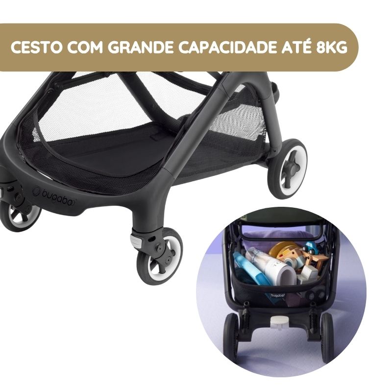 Bugaboo Carrinho de Bebé Butterfly - Black/Stormy Blue