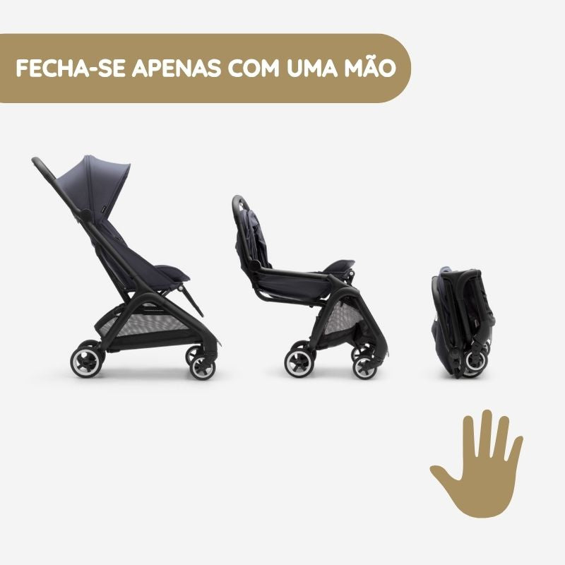 Bugaboo Carrinho de Bebé Butterfly - Black/Midnight Black