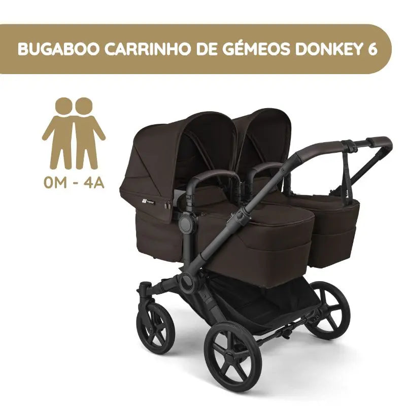 Bugaboo Donkey 6 Carrinho de Gémeos - Cocoa Brown