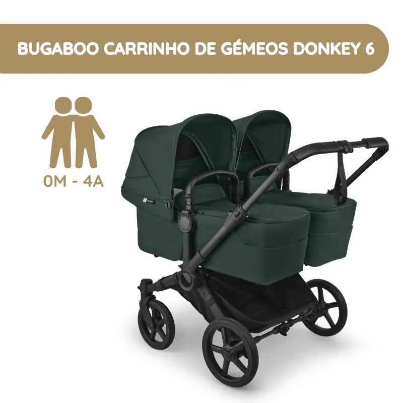 Bugaboo Donkey 6 Carrinho de Gémeos - Fern Green