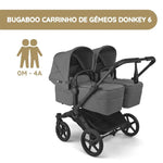 Bugaboo Donkey 6 Carrinho de Gémeos - Moon Grey