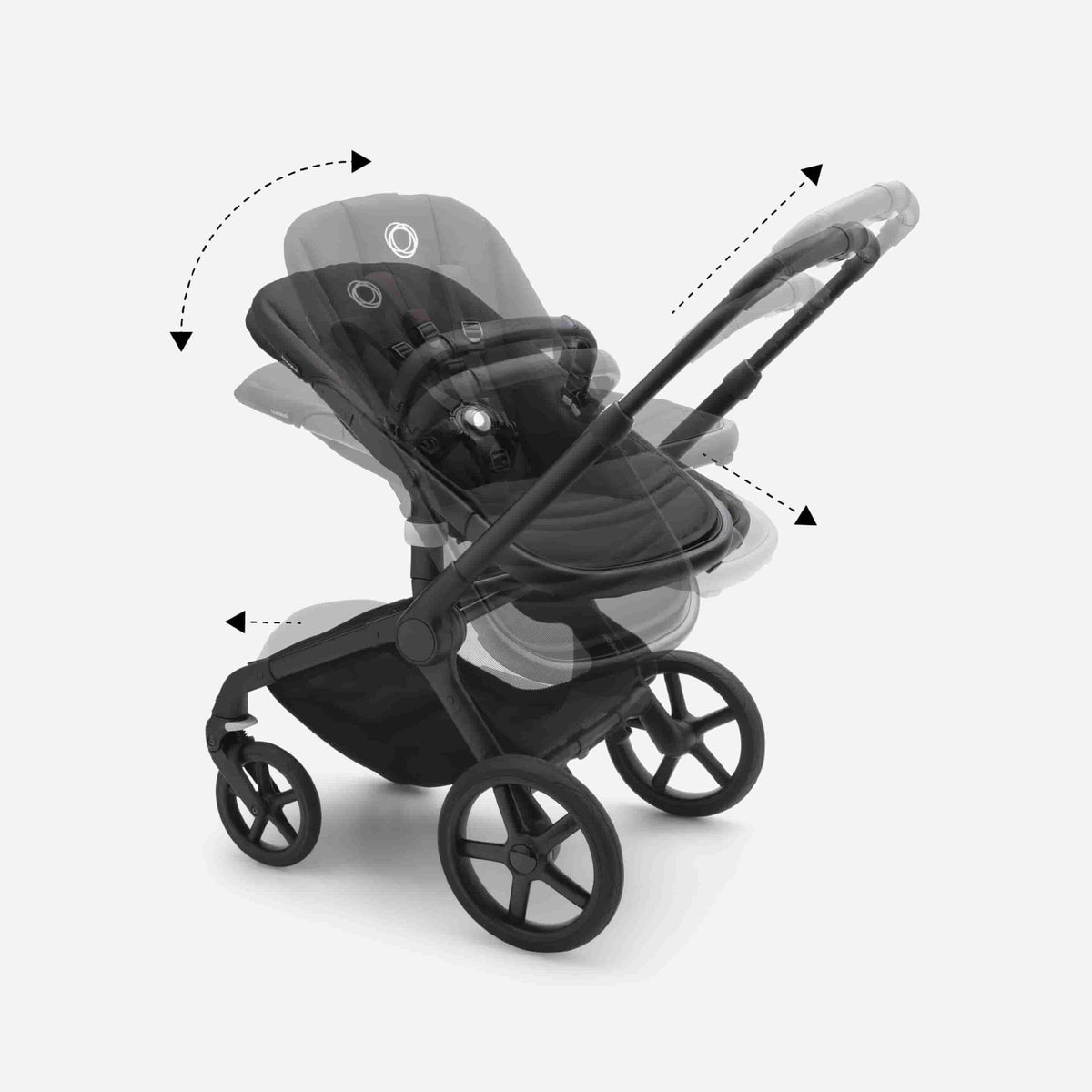 Carrinho de Bebé Fox 5 Completo da Bugaboo  - Black/Grey Melange