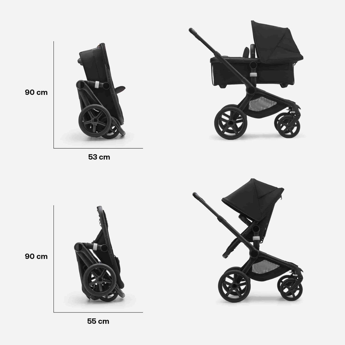Carrinho de Bebé Fox 5 Completo da Bugaboo - Black/Desert Taupe