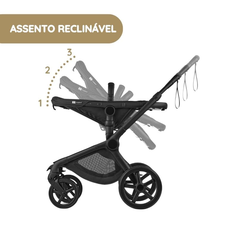 Carrinho de Bebé Bugaboo Fox 5 Renew - Negro/Negro Clássico