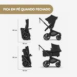 Carrinho de Bebé Bugaboo Fox 5 Renew - Negro/Negro Clássico