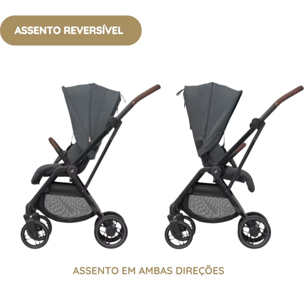 Maxi-Cosi Leona 2 Carrinho de Bebé - Twillic Black
