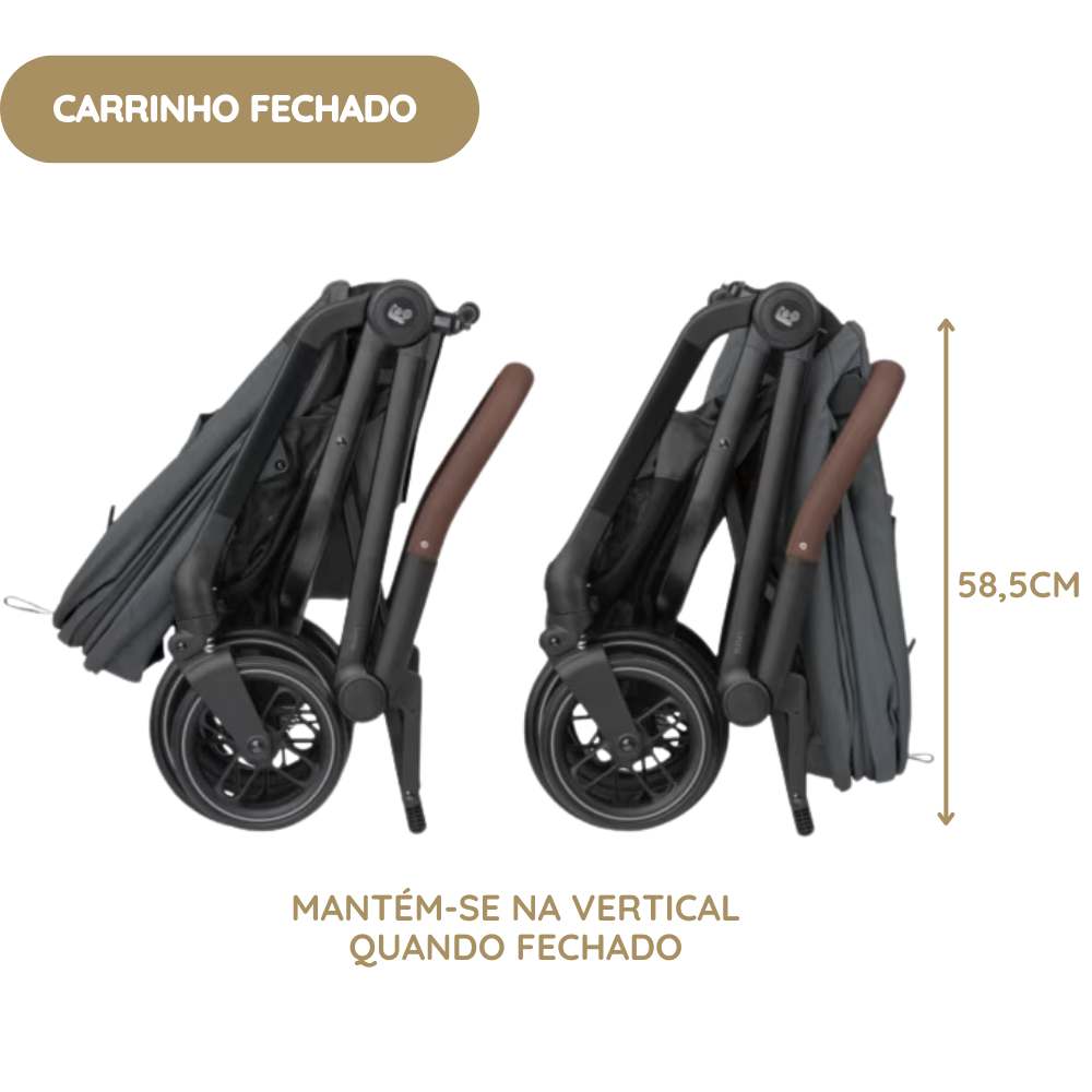 Maxi-Cosi Leona 2 Carrinho de Bebé - Twillic Black