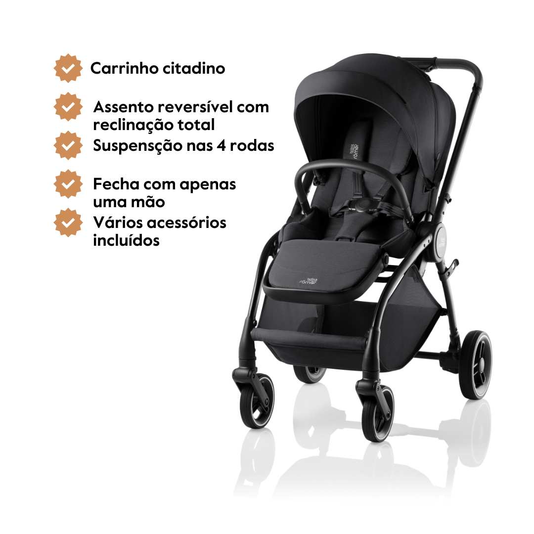 Carrinho de Bebé Rio da Britax Römer - Style Carbon Black