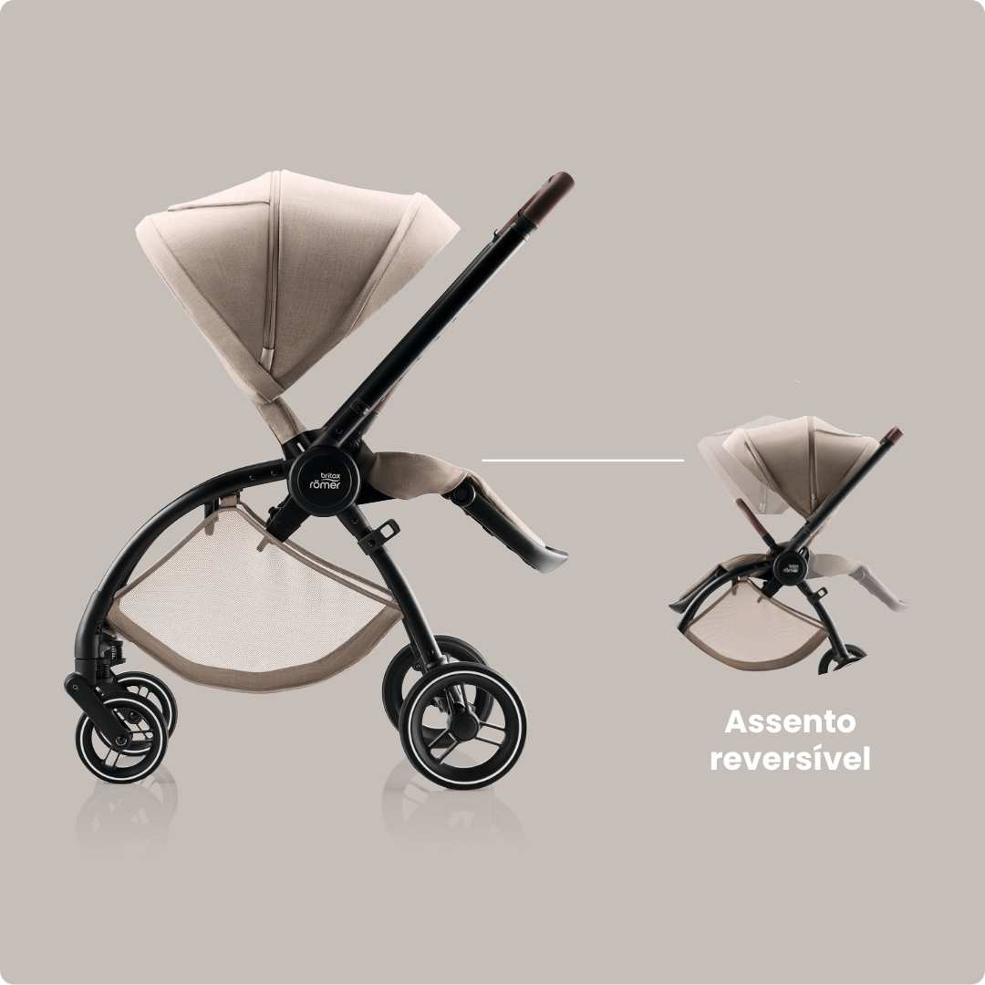Duo Rio Carrinho de Bebé + Alcofa da Britax Romer - Style Teak