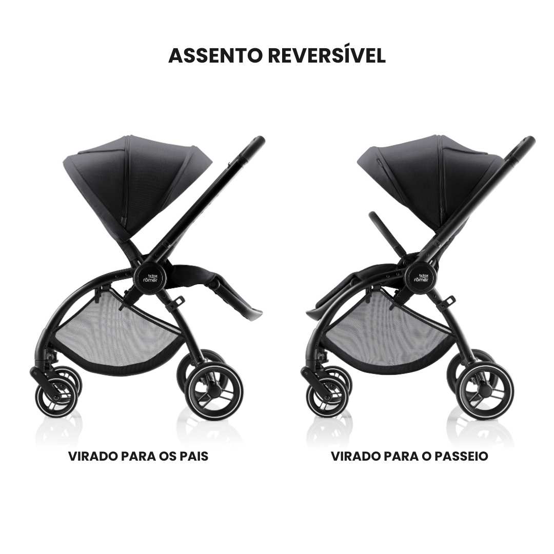 Duo Rio Carrinho de Bebé + Alcofa da Britax Romer - Style Teak