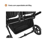 Carrinho de Bebé para Gémeos Bugaboo Donkey 5 Twin - Black/Midnight Black