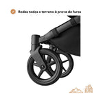 Carrinho de Bebé para Gémeos Bugaboo Donkey 5 Twin - Black/Midnight Black